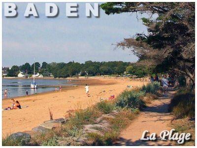 Campsite France Brittany : Plage de Baden pres du camping de l'allée
