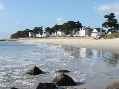 Campsite France Brittany : La plage de Légenèse dans le Morbihan proche du camping