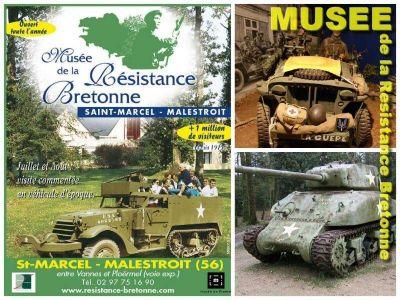Campsite France Brittany : Musée de la resistance Bretonne à Saint Marcel pres du camping