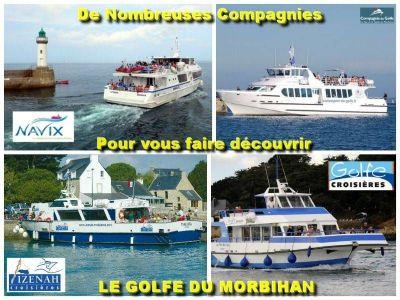 Camping Morbihan : Des compagnies pour visiter le golfe du Morbihan au départ d'arradon ou d'ailleurs
